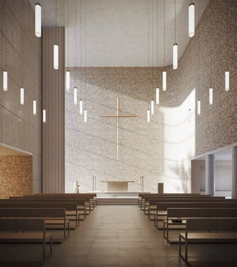 Church Design Architecture, Art Deco Design Graphics, Church Building Design, Interior Light Fixtures, Plaza Design, Church Interior Design, Church Furniture, Modern Church, Church Pictures