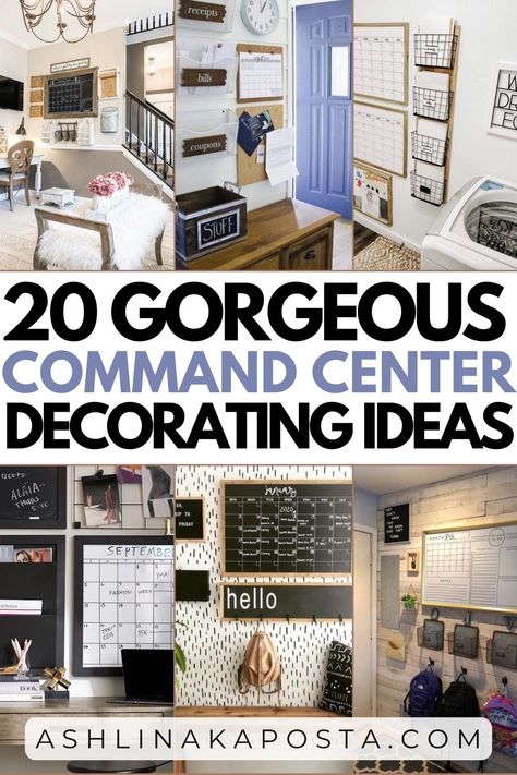 Pantry Command Center Ideas, Command Center With Desk, Calendar Area Home, Large Command Center Wall, Command Center In Closet, Laundry Room Command Center Small Spaces, Command Center Mudroom Drop Zone, Command Center And Drop Zone, Entry Command Center Wall