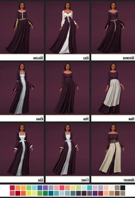 Outlander Sims 4 Cc, Sims 4 Iron Age Cc, Sims 4 Mods Medieval, Medieval Dress Sims 4, Sims 4 Medieval Winter Cc, Sims 4 Cc Royalty Clothes, Sims 4 1300s, Ts4 Historical Cc, Sims 4 Medieval Dress