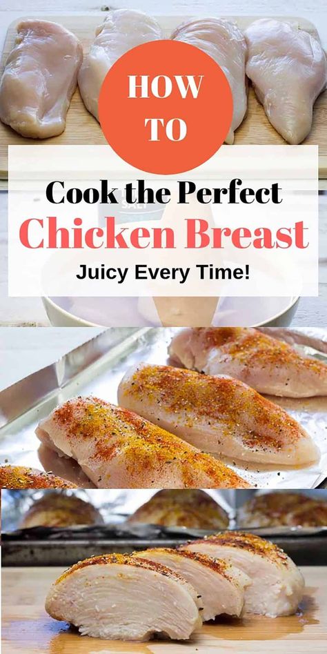 Chicken Breast In The Oven, Bake Chicken Breast, How To Bake Chicken, Brine Chicken Breast, Perfect Chicken Breast, Chicken Breast Oven, Moist Chicken Breast, Juicy Chicken Breast, Juicy Baked Chicken