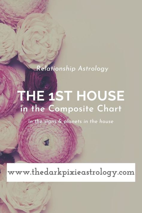 The composite chart merges the charts of two people in astrology to create a new chart just for the relationship itself. The composite 1st house is the way the relationship comes across. Learn about the composite houses in the signs and planets in the house on The Dark Pixie Astrology: http://www.thedarkpixieastrology.com/the-composite-1st-house.html #compositechart #loveastrology #relationshipastrology #astrology #thedarkpixieastrology Natal Chart Houses Explained, Birth Chart Astrology Houses, Composite Chart, Progressed Chart Astrology, House In Astrology, Composite Chart Astrology, Intercepted Houses Astrology, Predictive Astrology, Dark Pixie