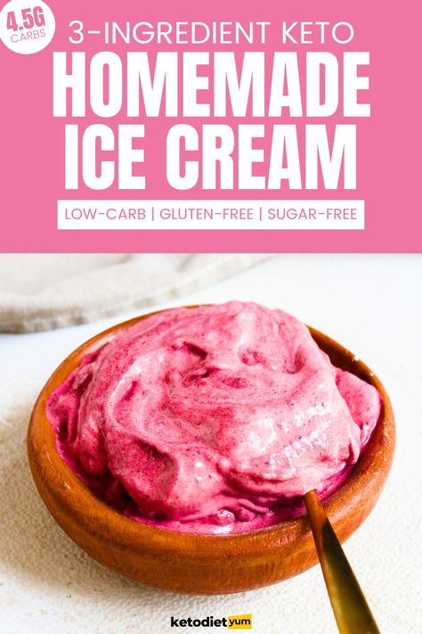 Homemade Keto Ice Cream Recipe Keto Ice Cream Recipes Easy, Keto Pudding Recipes, Homemade Keto Ice Cream, Keto Ice Cream Recipe, No Sugar Desserts, Sherbet Recipes, Sugar Free Ice Cream, Best Keto Meals, Easy Ice Cream Recipe