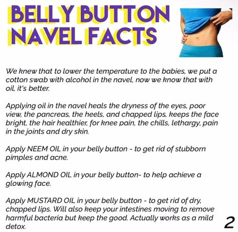 Melanie Q, [Mar 23, 2024 at 10:09 AM] OIL YOUR BELLY BUTTON FOR A NOURISHED BODY  “Applying Oils to your belly button may help with DRY SKIN, ACNE, INFECTIONS, MENSTRUAL CRAMPS, STOMACH ACHES and even boost FERTILITY in men and women.”  ✅NEEM OIL: Remove acne, pimples, itches & rashes ✅ALMOND OIL: Get glowing skin & heal cracked skin ✅MUSTARD OIL: Reduce congestion & gastric problems, Soft lips ✅COCONUT OIL: Improve eyesight & reduce dandruff, Smooth, moisturized skin ✅LEMON OIL: Alleviates pigmentation ✅GHEE: Glowing skin  Follow: Barbara O'neill ✅️ Belly Button Healing, Dry Skin Acne, Boost Fertility, Gastric Problem, Belly Ache, Get Glowing Skin, Oil Remedies, Fertility Boost, Eye Sight Improvement