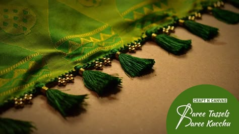 Sari Kongu Mudulu, Sari Kucchu Designs, Tassels Design For Saree, Saree Kongu Designs Latest, Latest Tassels For Saree Pallu, Sadi Tassels, Saree Palu Resa Design, Latkan For Saree Pallu, Saree Pallu Resa