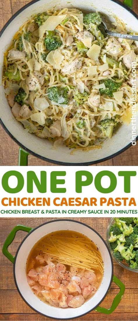 Chicken Ceaser Pasta Easy, Caesar Chicken Pasta, Caesar Pasta, Chicken Caesar Pasta, Cesar Chicken, Chicken Breast Pasta, Caesar Chicken, Chicken Caesar Pasta Salad, One Pot Chicken