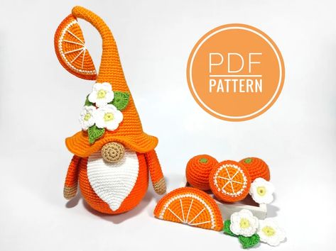 Gnome Patterns Crochet Patterns Pdf Amigurumi Pattern Garden - Etsy UK Crochet Summer Gnome, Gnome Patterns Crochet, Kitchen Gnomes, Gnomes Crochet, Summer Gnomes, Crochet Gnomes, Crochet Gnome, Gnome Crochet, Crochet Chain