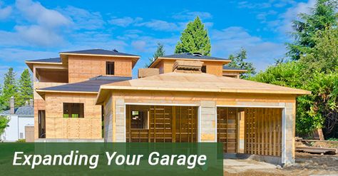 Five Things to Consider When Expanding Your Garage Building An Addition, Laundry Equipment, Laundry Area, Double Garage, Garage Design, Car Garage, Workbench, The Project, The Expanse