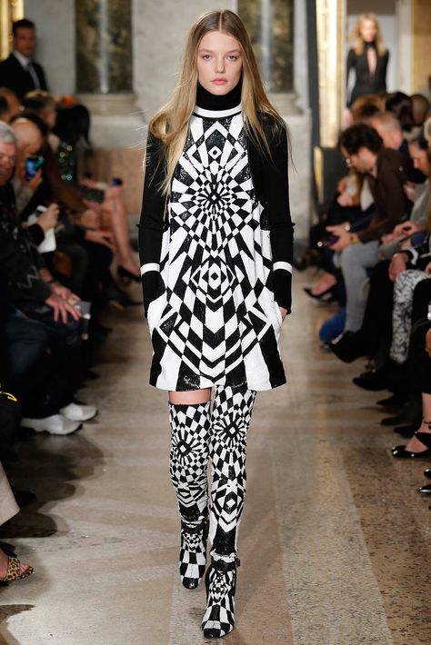 Pucci Dress, Fashion Week 2016, Fashion Week 2015, 2015 Fashion, Optical Illusion, Emilio Pucci, 2016 Fashion, Fashion Runway, Op Art