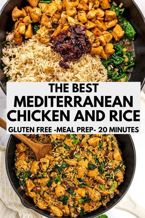 Mediterranean Chicken And Rice, Chicken And Rice Skillet, Mediterranean Chicken Recipes, Mediterranean Diet Food List, Mediterranean Recipes Healthy, Mediterranean Diet Recipes Dinners, Rice Skillet, Mediterranean Diet Meal Plan, Easy Mediterranean Diet Recipes