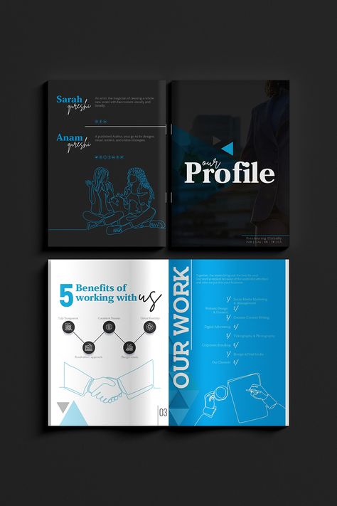 Company profile design It Company Profile, Portfolio Pdf, Corporate Profile, Portfolio Case, Documents Design, Team Members, Digital Agency, Advertising Agency, Printing Companies