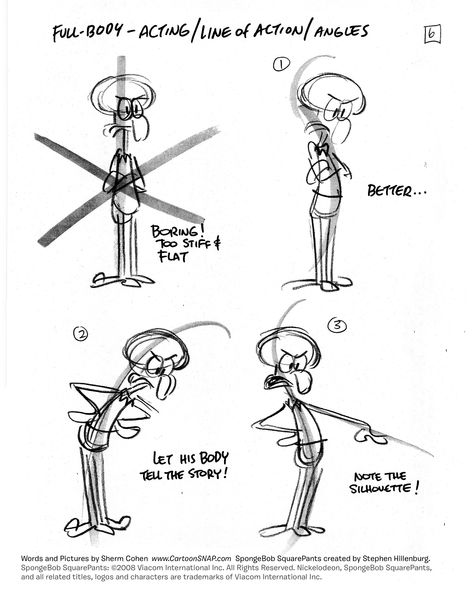 storyboard How to draw SpongeBob tips_06_Line-of-Action-Acting Squidward Spongebob Drawings, Character Design Cartoon, Draw Cartoon, Different Poses, Animation Tutorial, Gesture Drawing, 캐릭터 드로잉, Character Sketches, Animation Reference