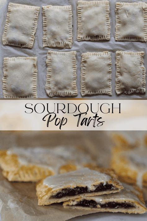 This sourdough pop tarts recipe is so easy to make and brings back the best childhood memories. Made with sourdough discard and filled with strawberry jam, you only need a few pantry staples to make this classic treat in your own kitchen. #farmhouseonboone #sourdoughpoptarts No Wait Discard Recipes, Sourdough Discard Baked Goods, Discard Sourdough Breakfast Recipes, Sourdough Discard Recipes Freezable, Easy Pop Tart Recipe, Sourdough Desserts Quick, Sourdough Discard Treats, Sourdough Recipes No Wait, Sourdough Discard Freezer Recipes