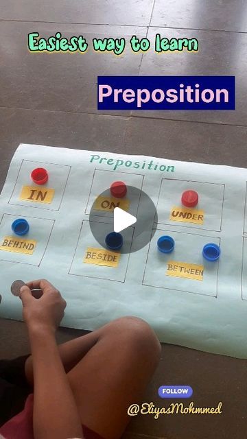 Teacher Innovation Ideas on Instagram: "Preposition ✨
-Zero Investment Teaching Learning Meterial 
-Easiest way to learn preposition

Welcome to "Teacher Innovation Ideas"
.
.
Our channel is one of the best place to learn new teaching techniques.
.
.
Useful videos for Teachers and Parents
.
. 
Further information about our channel like and follow.
...
#reels #trending #trendingreels #shorts #govt_schools #viralvideos #viral #inspiration #video #innovation @followers @instagram @facebook" Preposition Project Ideas, Teaching Prepositions Activities, English Newspaper Articles, Teaching Prepositions, Preposition Activities, Innovative Teaching Ideas, Innovation Ideas, Speaking Activities English, Body Preschool