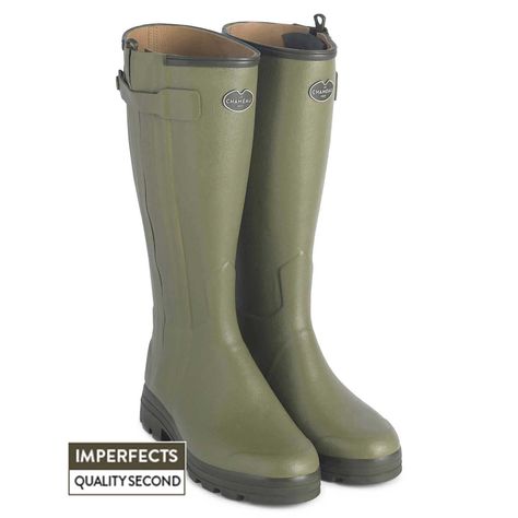 The Imperfect Women's Chasseur Leather Lined Black Boot Vert Vierzon Le Chameau Wellies, Le Chameau Boots, Dubarry Boots, Thick Calves, Wellington Boot, Hunting Boots, Rubber Boot, Wellington Boots, Rubber Boots