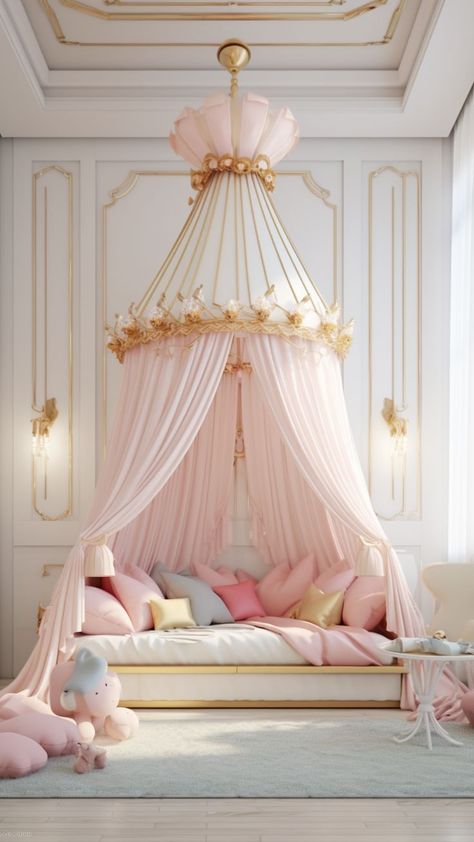 Kids Room Idea Boho Disney Princess Room, Princess Beds For Kids, Girl Princess Bedroom, Princess Themed Bedroom, Princess Beds, Princess Bunk Beds, Princess Rooms, Princess Theme Bedroom, Princess Castle Bed