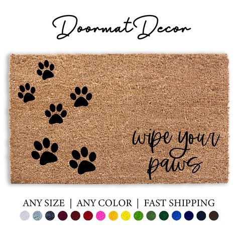 Wipe Your Paws, Entryway Style, Funny Welcome Mat, Weekend Ideas, Foot Print, Outdoor Door, Funny Doormats, Rug Entryway, Coir Doormat