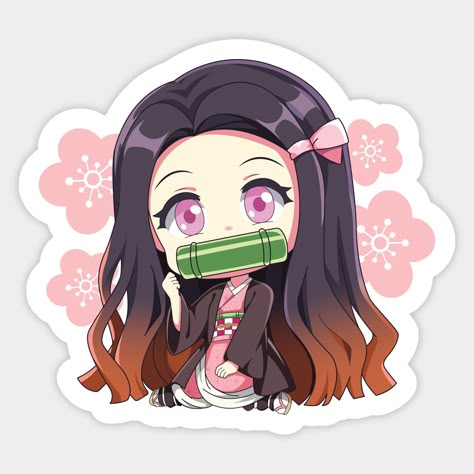 Chibi Nezuko -- Choose from our vast selection of stickers to match with your favorite design to make the perfect customized sticker/decal. Perfect to put on water bottles, laptops, hard hats, and car windows. Everything from favorite TV show stickers to funny stickers. For men, women, boys, and girls. Anime Chibi Sticker, Chibi Nezuko, Manga Stickers, Stickers For Boys, Chibi Cartoon, Pink Scrapbook, Car Sticker Design, Cute Easy Doodles, Sticky Paper