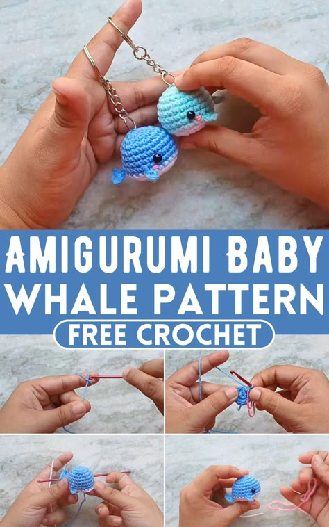 Small Whale Crochet Pattern, Mini Whale Crochet Pattern, Whale Crochet Pattern Free, Mini Amigurumi Free Pattern, Crochet Mini Whale, Whale Amigurumi Pattern, Crochet Whale Pattern, Whale Crochet Pattern, Whale Amigurumi