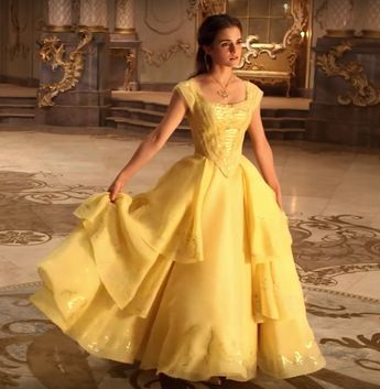 If you’re here for the pre-release film caps, they’re near the bottom. I will also touch slightly on the wedding/”celebration” gown toward the end.  You can now see Beast… Belle Beauty And The Beast Dress, Beauty And The Beast Wedding Dresses, Emma Watson Dress, Belles Dress, Beauty And The Beast Dress, Belle Wedding Dresses, Emma Watson Belle, Belle Hairstyle, Beauty And The Beast Movie