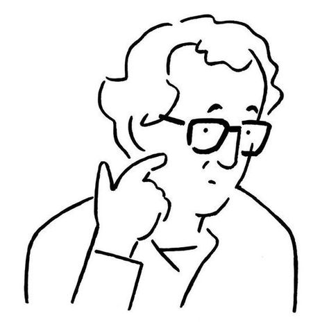 'Woody Allen' by Yu Nagaba Yu Nagaba, Camera Illustration, Caricature Sketch, Font Illustration, Woody Allen, Simple Illustration, Official Account, People Illustration, Line Illustration