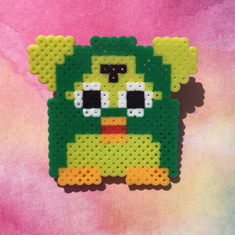 Furby pin!! Tawog Perler Beads, Perler Bead Rugrats, 90s Perler Beads, Furby Perler Beads, Furby Perler, Bluey Perler Beads, Pearler Beads Ideas Aesthetic, Mini Perler Beads, Perler Earrings