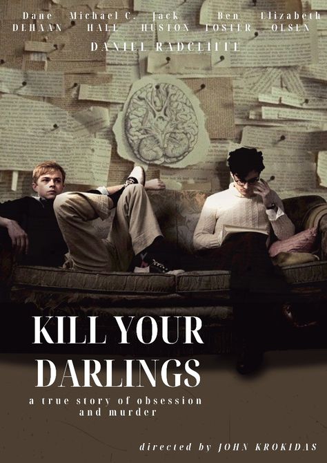 Film Poster Design Vintage, Kill Your Darlings Poster, Dane Dehaan Wallpaper, Aesthetic Film Posters, Indie Film Poster, Kill Your Darlings Aesthetic, The Words Film, Aesthetic Movie Posters, Vintage Film Posters