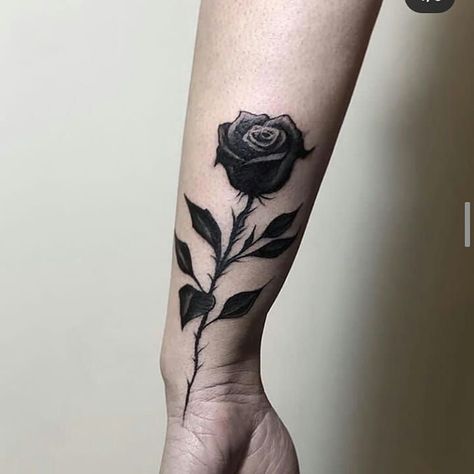 Black Long Stem Rose Tattoo, Dark Rose Tattoo, Dead Rose Tattoo, Rose Stem Tattoo, Rose Bud Tattoo, Rose Vine Tattoos, Dark Roses Tattoo, Black Rose Tattoo, Rose Tat