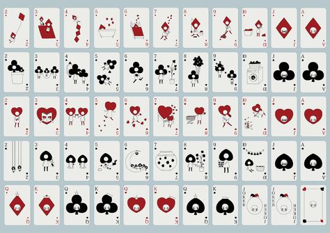 Custom Playing Cards on Behance Hand Drawn Playing Cards, Graphic Design Playing Cards, Handmade Playing Cards, Custom Playing Cards Design, Game Card Design Ideas, Playing Cards Design Graphics, Custom Card Deck, Personalised Playing Cards, Printable Playing Cards