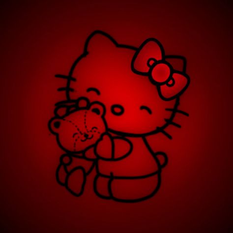 Red And Black Hello Kitty, Red Hello Kitty Wallpaper, Hello Kitty Random, Red Widgets Aesthetic, Pink Tool Set, Pink Hello Kitty Wallpaper Iphone, Red Hello Kitty, Cat App, Kitty Theme