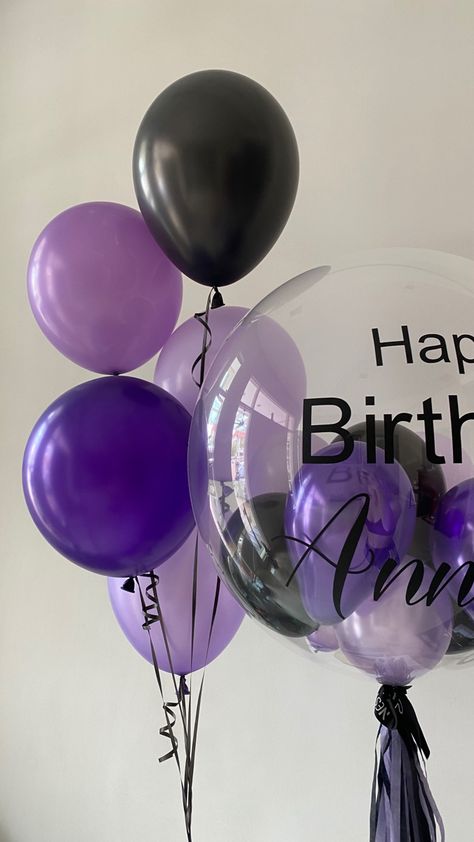 Purple Aesthetic Birthday, 18th Birthday Celebration Ideas, Dzimšanas Diena, Happy 15th Birthday, Birthday Shots, Bday Party Theme, Happy Birthday Posters, Mini Cakes Birthday, Purple Balloons