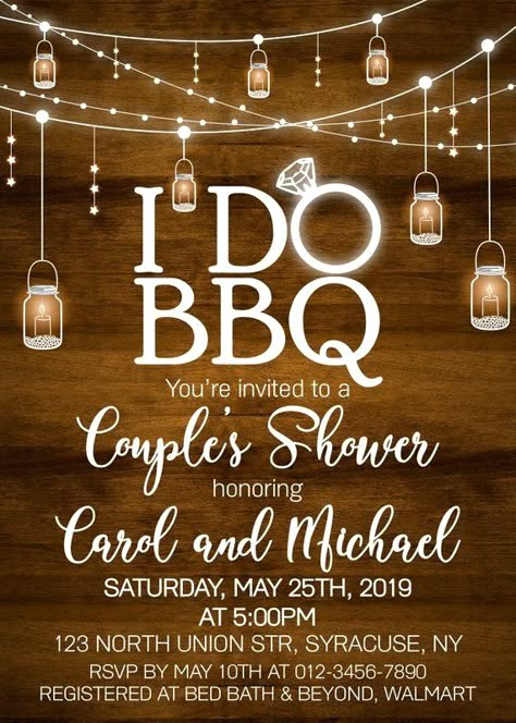 Barbecue Engagement Party, I Do Barbecue, Bbq Rehearsal Dinner, Engagement Party Planning, Backyard Bridal Showers, Couples Bridal Shower, Couple Wedding Shower, I Do Bbq, Bbq Invitation