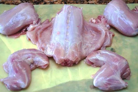 How to Cook Rabbit in a Crock Pot Crockpot Rabbit Recipe, Roasted Rabbit Recipe, Easy Rabbit Recipe, How To Cook Rabbit, Roast Rabbit, Rabbit Recipe, Raising Rabbits For Meat, Rabbit Meat, Rabbit Stew