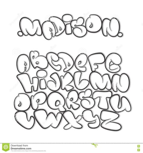 Cartoon Alphabet In The Style Of Comics. Graffiti. Stock Vector - Illustration of outline, cartoon: 75863667 Grafitti Letters Alphabet Design, Cool Lettering Fonts Alphabet, Graffiti Lettering H, Cool Lettering Fonts, Cartoon Lettering, Free Graffiti Fonts, Cartoon Alphabet, Hand Lettering Alphabet Fonts, Alfabet Font