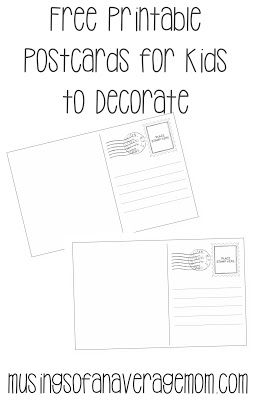 Free printable postcards for kids to decorate Free Printable Postcards, Postcards For Kids, Teaching Genre, Postcard Template Free, Diy Postcard, Printable Postcards, Free Postcards, Fabric Postcards, Free Stuff By Mail