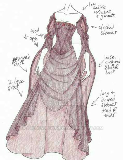 LiesBloodRose2 Victorian Bodice, Fire Elemental, Skirt Layers, Oc Dress, Layer Skirt, Fantasy Gowns, Dress Sketches, Dress Drawing, Medieval Dress