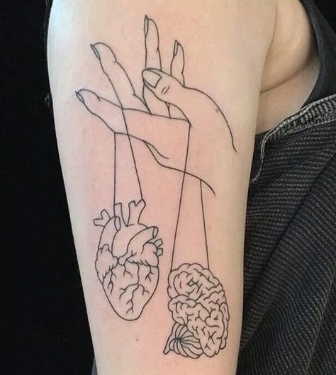 Psychology Tattoo, Element Tattoo, Balance Tattoo, Minimalistic Tattoos, Brain Tattoo, Health Tattoo, Inspiration Tattoos, Cute Tattoos For Women, Tattoo Outline