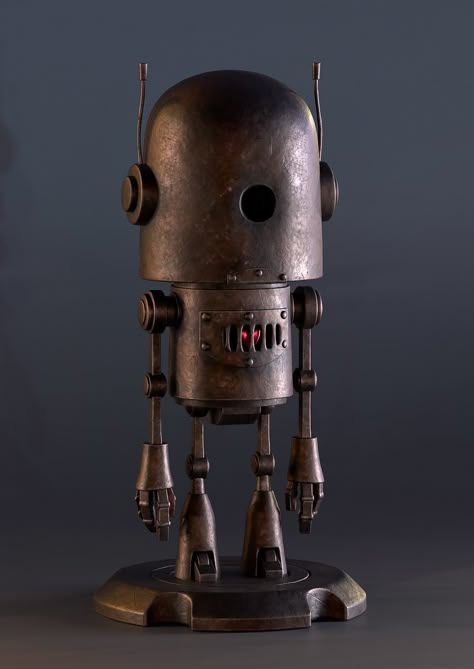 ArtStation - Lonely Robot, Jafar Dashtinejad Scrap Robot Concept Art, Old Robot Concept Art, Rusty Robot Concept Art, Rusty Robot Art, Porcelain Robot Concept Art, Matt Dixon, Steampunk Robot, Recycled Robot, Robot Costumes