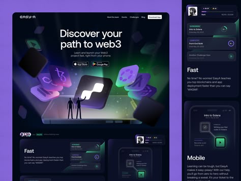 EasyA Web Design by Benten Woodring for unfold on Dribbble Ui Design Principles, Brand Essence, Web Development Tools, Creative Web Design, Web Ui Design, Webpage Design, App Design Inspiration, Application Design, Ui Design Inspiration