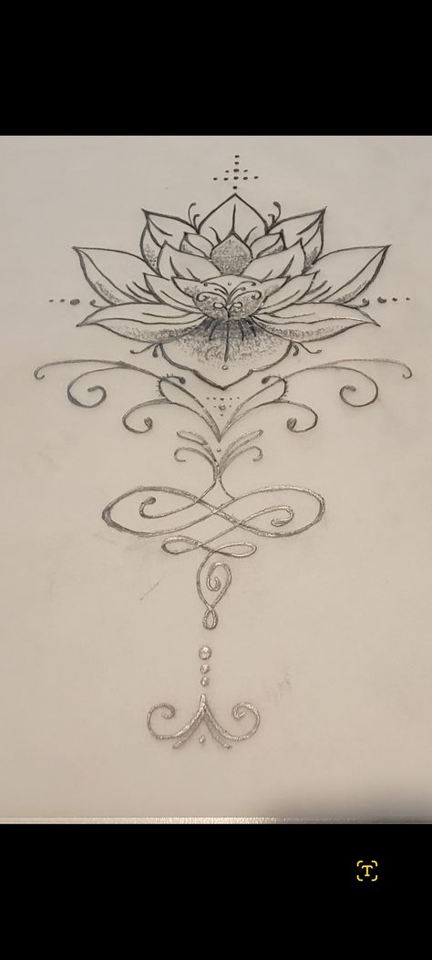 Drawings, Sketch, Tattoo, Artist How To Sketch A Lotus Flower, Lotus Flower Tattoo On Thigh, Lotus Flower Tattoo On Arm, Simple Lotus Drawing, Lotus Flower Drawing Design, Lotus Flower Drawing Tattoo, Lotus Flower Chest Tattoo, Lotus Flower Tattoo Designs For Women, Lotus Tattoo Drawing