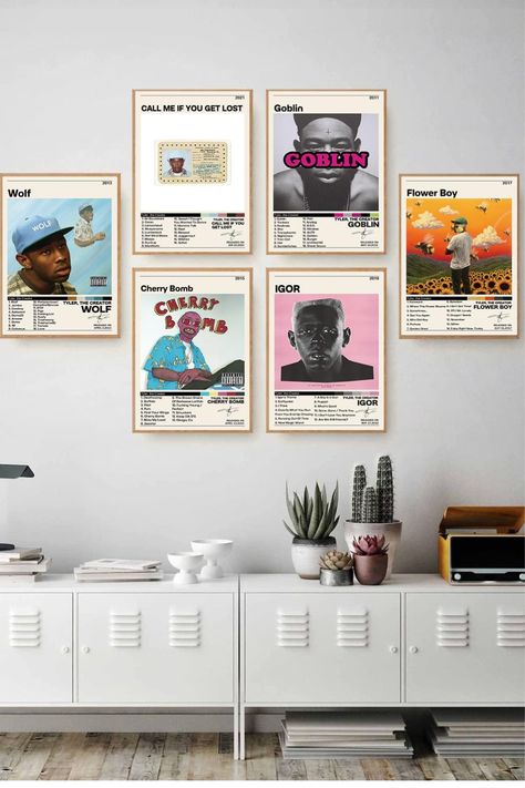 Album Cover Wall Art, Music Albums Poster, Spotify Wall Art, Music Album Wall Decor, Wall Decor Album Covers, Wall Decor 2024, Album Cover Wall Decor Aesthetic, Album Wall Art, Music Album Covers Room Decor