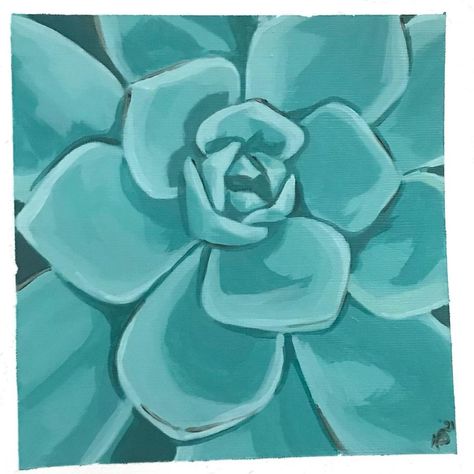 Melanie Daily on Instagram: “My favorite color #succulentpainting #modernart #succulents #walldecor #wallart #bohodecor #art #painting #plantart #plantartist…” Turquoise Painting Ideas, Diy Painting On Wood, Easy Plant Painting, Positivity Rocks, Wall Boho Decor, Painted Succulents, Succulent Drawing, Stain Art, Green Entryway