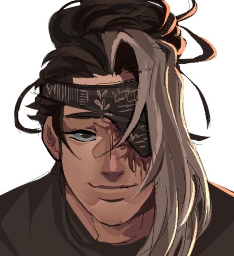 Anime Eyepatch Design, Eyepatch Character Design Male, Tattooed Character Art, Masked Dnd Character Art, Eyepatch Character Design, Masked Character Art Male, Human Oc Male, Pelo Anime, Character Inspiration Male