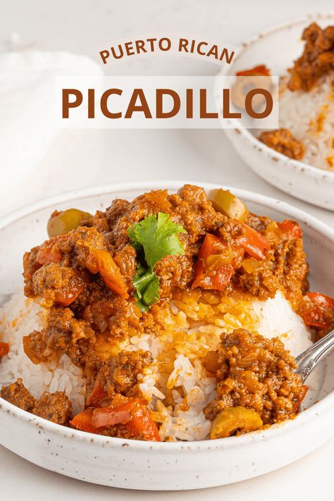 Puerto Rican Sauce, Picadillo Puerto Rican, Puerto Rican Slow Cooker Recipes, Puerto Rican Comfort Food, Puerto Rican Meals Dinners, Puerto Rican Pasta, Puerto Rican Sunday Dinner Ideas, Puerto Rican New Years Dinner, Easy Picadillo Recipe Simple