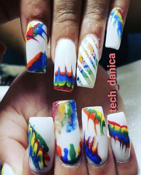 Pride Manicure, Rainbow Pride Nails, Simple Pride Nail Art, Pride Nail, Pride Month Nails, Goth Pride Nail, Rainbow Pride Nail Art, Abstract Pride Nails, Ombre Pride Nails