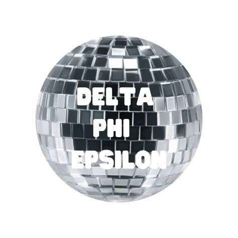 #discoparty #aesthetic #profilepictureideas #dphie #discoballaesthetic Delta Phi Epsilon Graphic, Dphie Graphics, Sorority Themes, Ball Aesthetic, Delta Phi Epsilon, Canvas Ideas, Disco Party, Sorority, Profile Picture