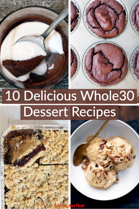 Whole30 Baking Recipes, Whole 30 Pie Recipe, Whole 30 Chocolate Dessert, Whole 30 Breakfast Sweet, Whole 30 Protein Snacks, Whole Food Recipes Dessert, Sweet Whole 30 Snacks, Whole 40 Dessert, Whole 30 Prep