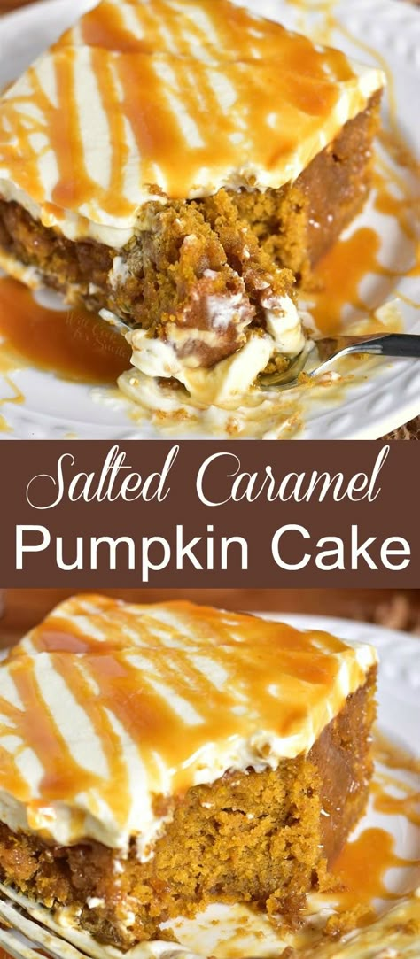 Pumpkin Caramel Desserts, Caramel Pumpkin Cake, Pumpkin Caramel Cake, Salted Caramel Pumpkin Cake, Pumpkin Caramel Cupcakes, Pumpkin Cake With Caramel Cream Cheese Frosting, Carmel Pumpkin Cheesecake, Pumpkin Salted Caramel Cake, Pumpkin Cake With Salted Caramel Frosting