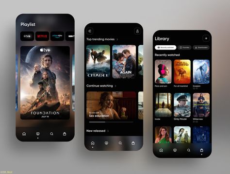 Movie Streaming App Event App, Coding Tutorials, Movie App, Ux Mobile, Mobile App Design Inspiration, Movie Website, App Interface Design, Movie Streaming, Design Guidelines