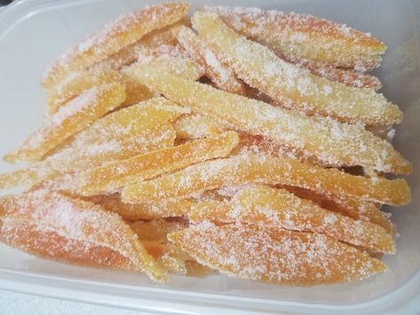 Candied Citrus Peel Recipe | Allrecipes Watermelon Rind Candy Recipe, Candied Watermelon, Candied Orange Peel Recipe, Watermelon Recipe, Low Sodium Snacks, Candied Citrus, Candied Lemon Peel, Low Fat Desserts, Citrus Recipes