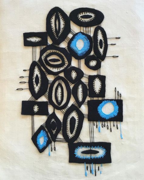 Dhruv Kapoor, Rain Abstract, Outfit Birthday, Abstract Embroidery, Textile Art Embroidery, Applique Quilting, Embroidery Motifs, Slow Stitching, Embroidery Inspiration